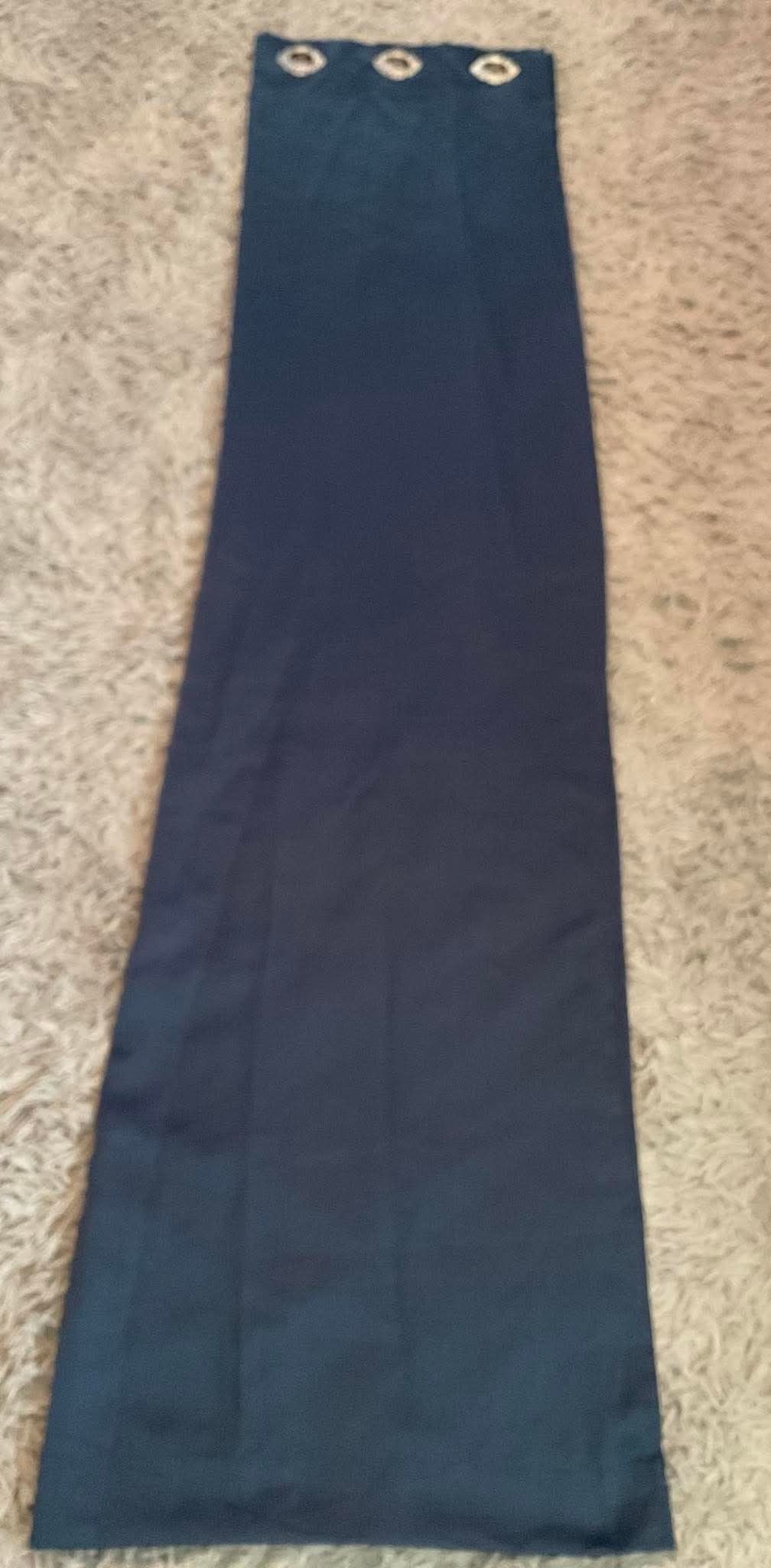 One Pair Blue Curtains-36 Inches Wide X 84 Inches Long