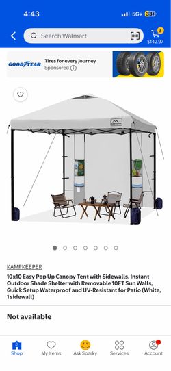 10x10 Easy Pop Up Canopy Tent with Sidewalls, Instant Outdoor Shade Shelter with Removable 10FT Sun Walls, Quick Setup Waterproof and UV-Resistant for