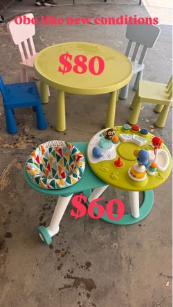 Kids walker and table set OBO