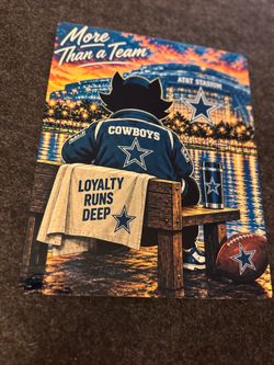 Dallas cowboys Felix the cat on a metal sheet
