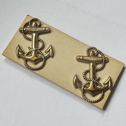 10K 20.72g Gold Pin 1965 Vietnam US Naval Academy Midshipman 1-13/16” Lapel Device Fouled Anchor 1/20 10KT USN Navy