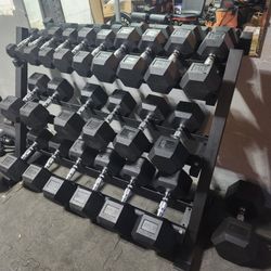 Dumbbells And Rack - Like New