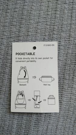 Pocketable backpack for travel