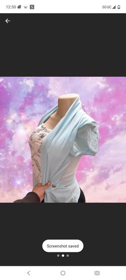 Light blue top