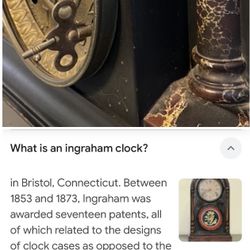 1800 Ingraham Mantle Clock Original Lion Head Accent 8 Day Windup