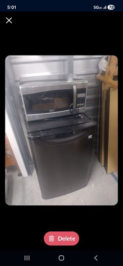 Small refrigerator and microwave