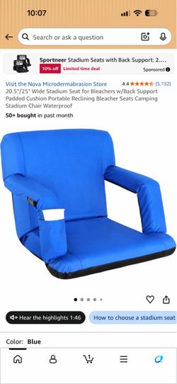 Stadium Seat with Back Support