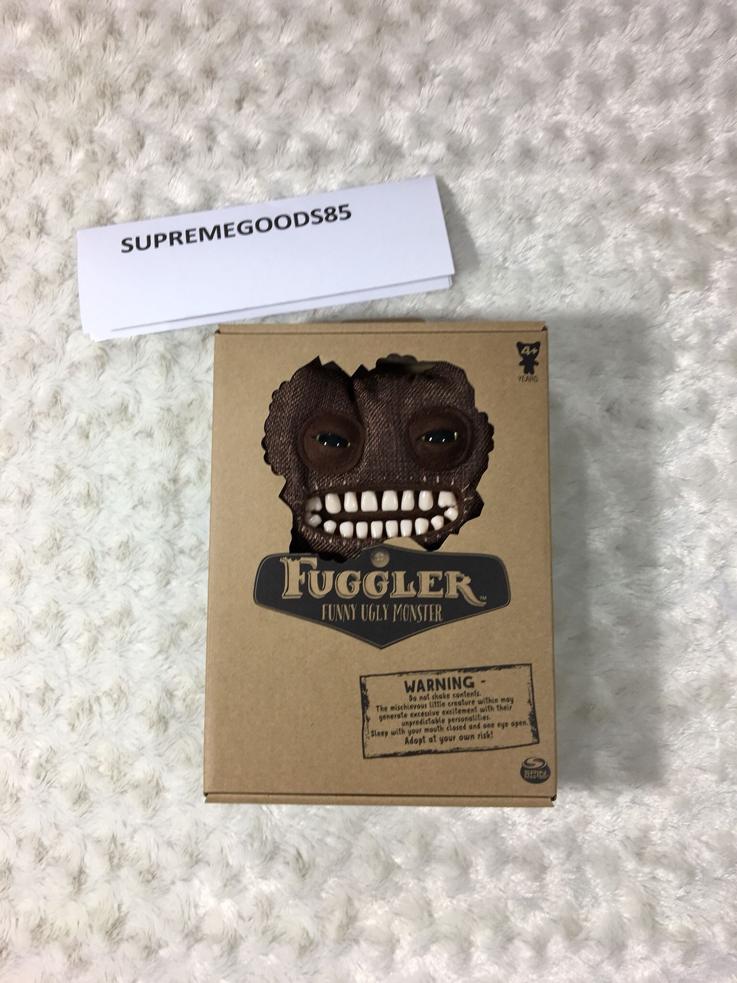 Spin Master Rare Chase Fuggler Plush Brown Burlap Mra McGettricks GITD Fugglers