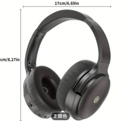 J918 active noise-cancelling headphones, 100H Playtime wireless headphones with microphone, wireless headphones with high-fidelity audio deep bass, 3.