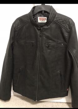 Levi's Men's Black Motorcycle Jacket (faux leather)