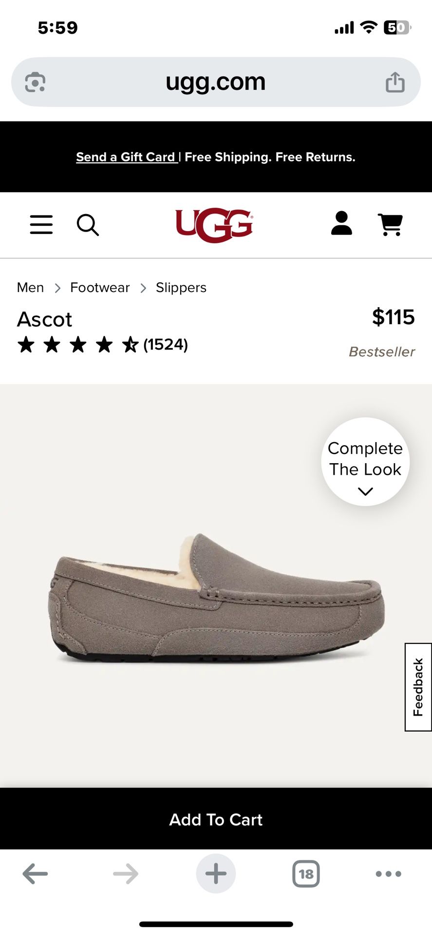 UGG Men’s Slippers - NEW