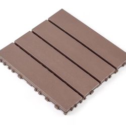44 Pack of Terrace Decking Tiles (Brown)