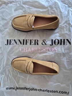 Leather Tan Loafers. Never Worn. Size 8.