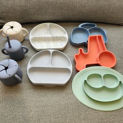 Silicone Baby Food Tray and Snack Cups