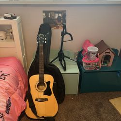 Ibanez Guitar  acoustic with Stand and Case