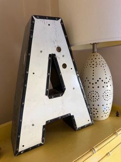 Vintage Neon Channel Letter “A” Sign