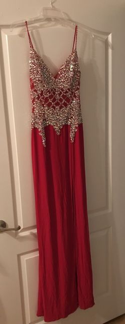 Red Gown With Bling