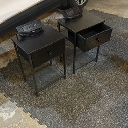 2 - Small Tables With Drawers And Power Charging Stations $20 Each