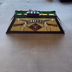 Stained Glass Pool Table Light – Billiards Light Fixture – Man Cave
