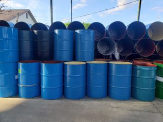 55 gallon Metal Barrels 