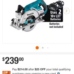 Makitta 36v 7-1/4 Saw