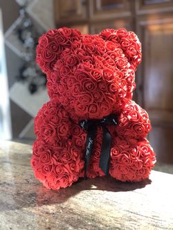 Anniversary gift, birthday gift, girlfriend gift, Rose flower Bear