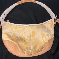 yellow hobo coach bag 