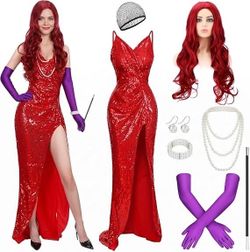 8-Piece Women’s Bunny Costume Set with Wig & Accessories - Size Small