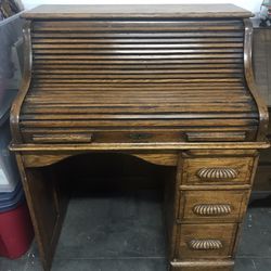Oak Rolltop Desk from late 19th century
