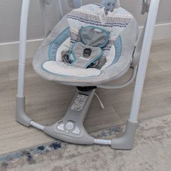Ingenuity ConvertMe 2-in-1 Compact Portable Baby Swing 2 Infant Seat