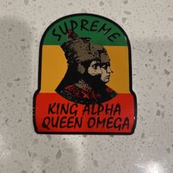 Supreme King Alpha Queen Omega Sticker