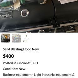 Sand Blasting Hood New