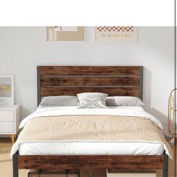 Full Bed Frame with Headboard and Footboard, Metal Full Bed Frame with Under Bed Storage, All-Metal Support System, No Box Spring Needed, Easy Assemb