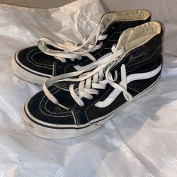 Black High Top Vans Good condition