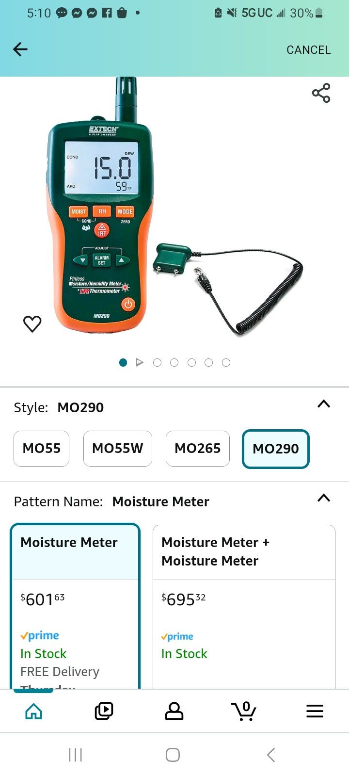 Pinless Moisture Reader