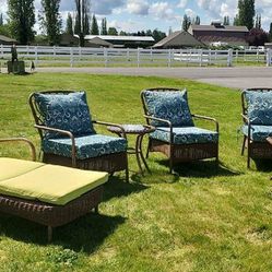 Hampton Bay Outdoor Set w/Cushions & Lounge Chair