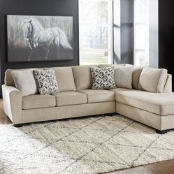 ⚡Ask 👉Sectional, Sofa, Couch, Loveseat, Living Room Set, Ottoman, Recliner, Chair, Sleeper. 

👉Decelle Putty 2-Piece RAF Sectional