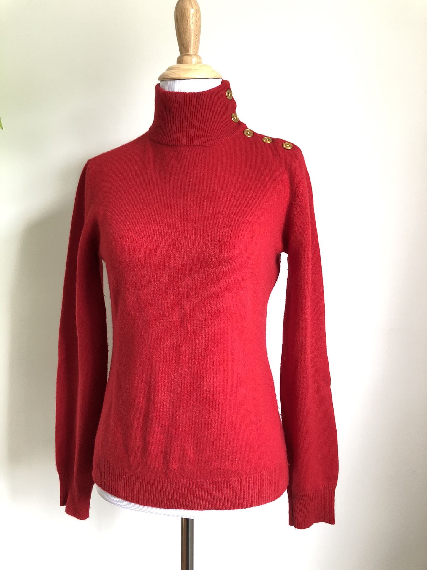 Lauren by Ralph Lauren - Red 100% Cashmere Sweater - Size XS Extra Small