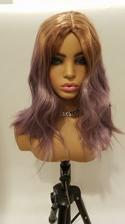 Long Purple Wavy Wig