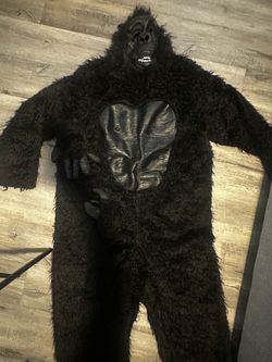 Adult Gorilla Costume Full Body with Mask, Chest, and Hands, One Size