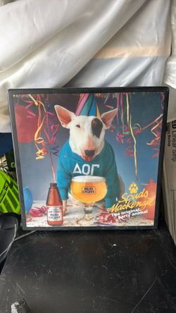 Highly collectible vintage beer, sign bath light spuds McKenzie