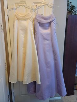 David's Bridal Bridesmaid Dress, 1 Jr child's size 10, 1 adult size 4-6
