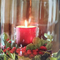 Home Interiors Melrose Glass Candleholder,  New