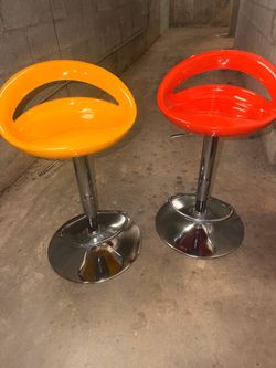 Adjustable Swivel Chrome Bar Stools (2-Pack)