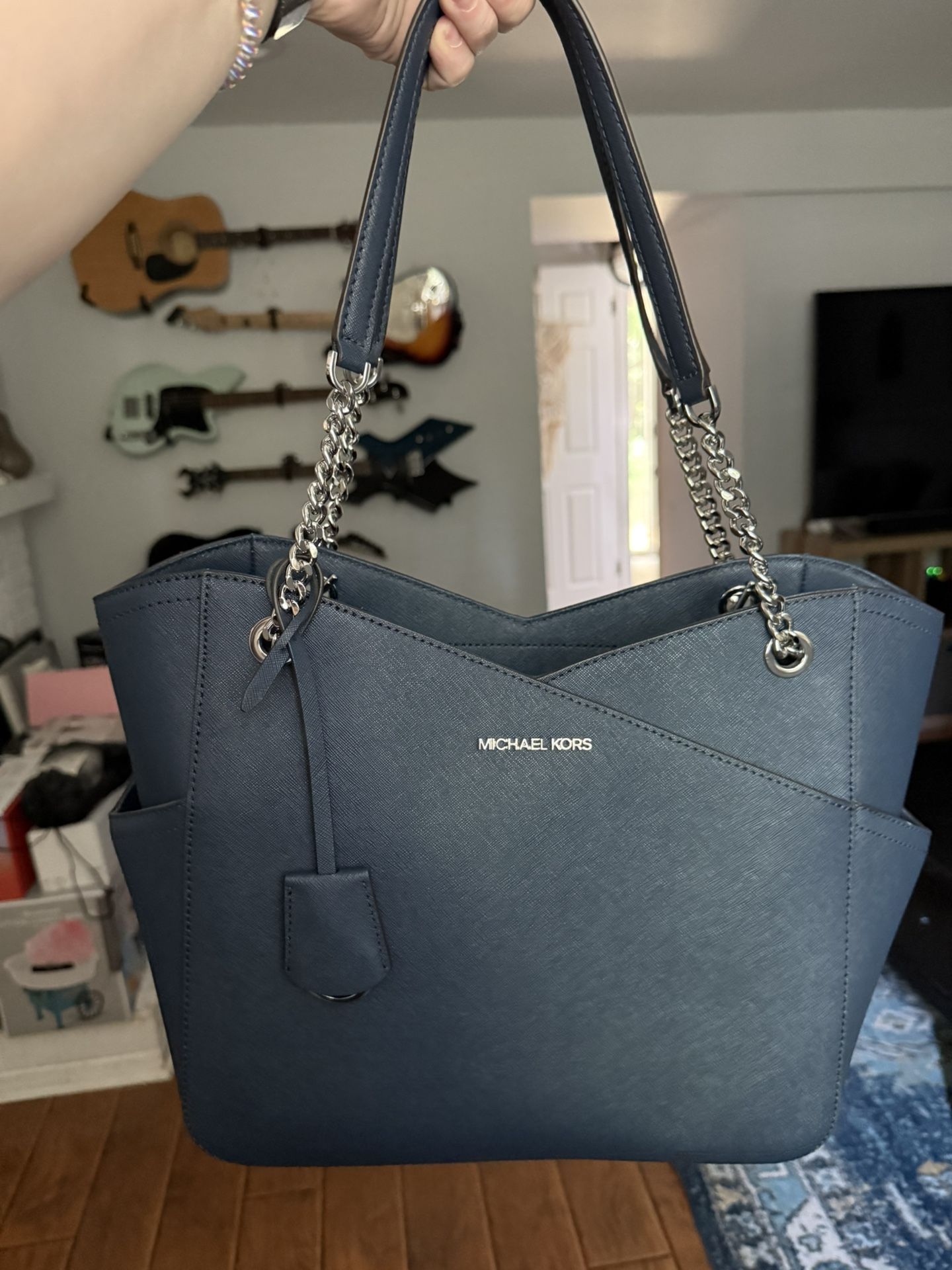 Michael Kors Jet Set Travel Tote – Navy Blue – Excellent Condition