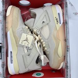 Air Jordan 4 X Off White “Cream Sail” (Brand New; Never Worn)