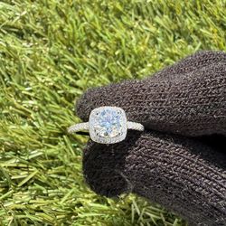 VVS1 Engagement Ring Moissanite 1.0ct