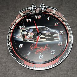 Collectible Dale Earnhardt Sr.#3 Wall RACE CLOCK with Real RACING SOUND