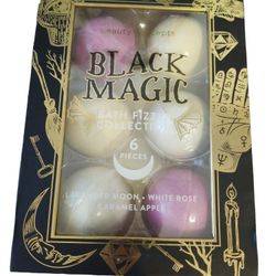 Beauty Concepts Black Magic Bath Fizzer Collection Lavendar Moon White Rose 5 Pc