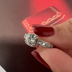 14K Solid White Gold Diamonds 💎 Wedding Ring Size 5
